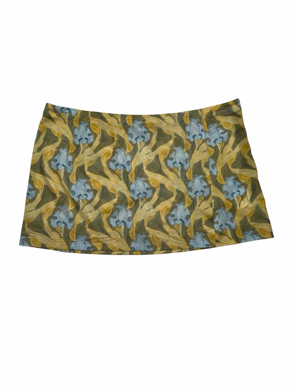 Revolve Miaou Micro Mini Skirt Parisian Floral Yellow/Orange Size Medium EUC